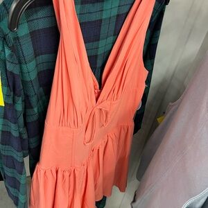 Elegant Coral Mini Dress